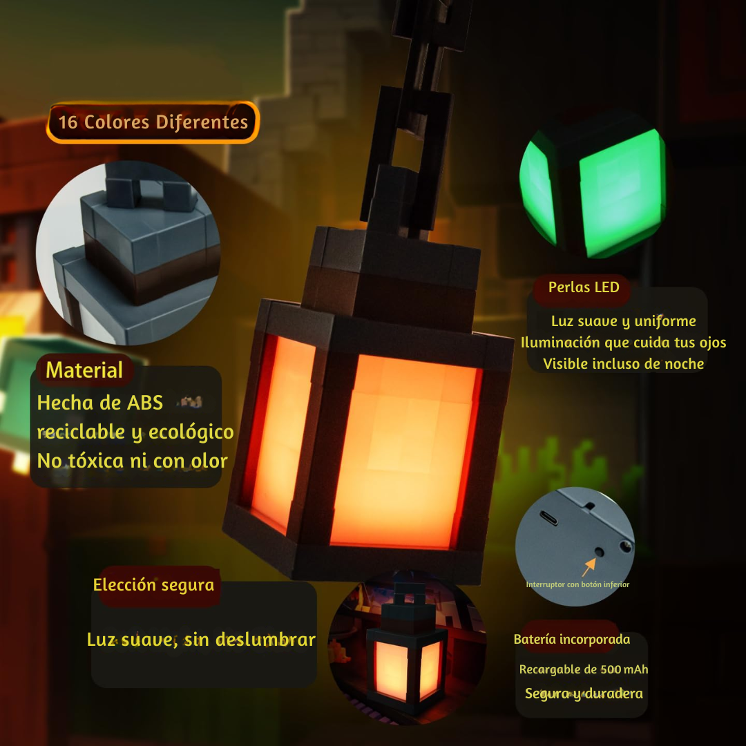 Lámpara decorativa de Minecraft